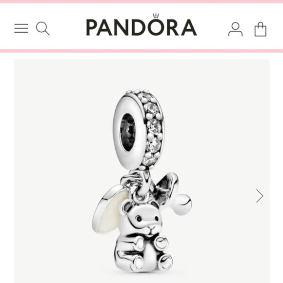 Pandora Baby Teddy Bear Dangle Charm - Picture 1 of 6